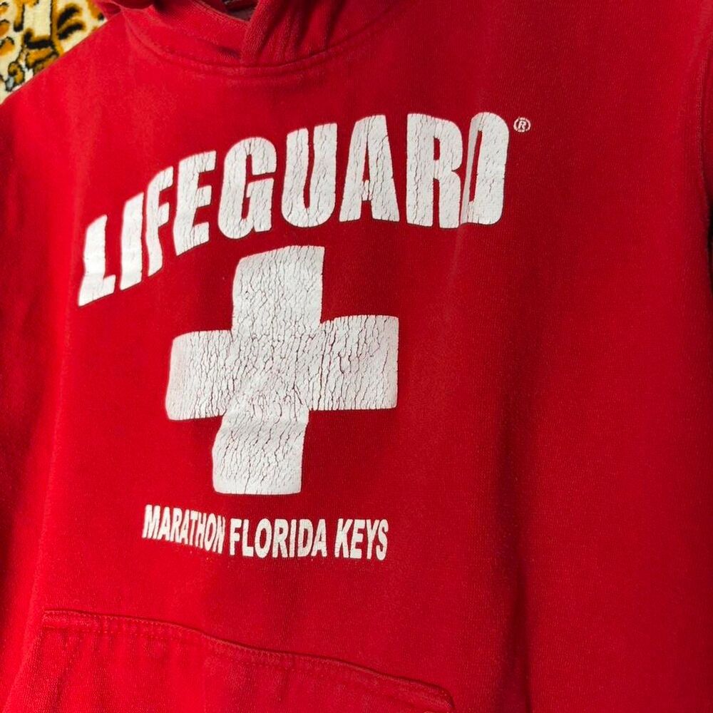 Classic Red Lifeguard Sweatshirt Florida USA Unisex size Medium - Picture 5 of 8